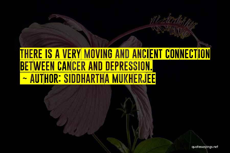 Siddhartha Mukherjee Quotes: There Is A Very Moving And Ancient Connection Between Cancer And Depression.