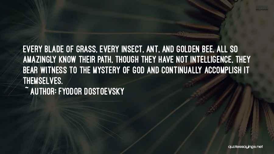 Fyodor Dostoevsky Quotes: Every Blade Of Grass, Every Insect, Ant, And Golden Bee, All So Amazingly Know Their Path, Though They Have Not
