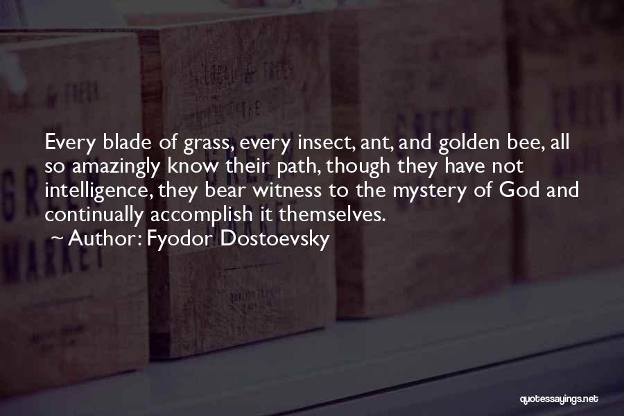 Fyodor Dostoevsky Quotes: Every Blade Of Grass, Every Insect, Ant, And Golden Bee, All So Amazingly Know Their Path, Though They Have Not