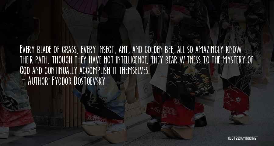 Fyodor Dostoevsky Quotes: Every Blade Of Grass, Every Insect, Ant, And Golden Bee, All So Amazingly Know Their Path, Though They Have Not