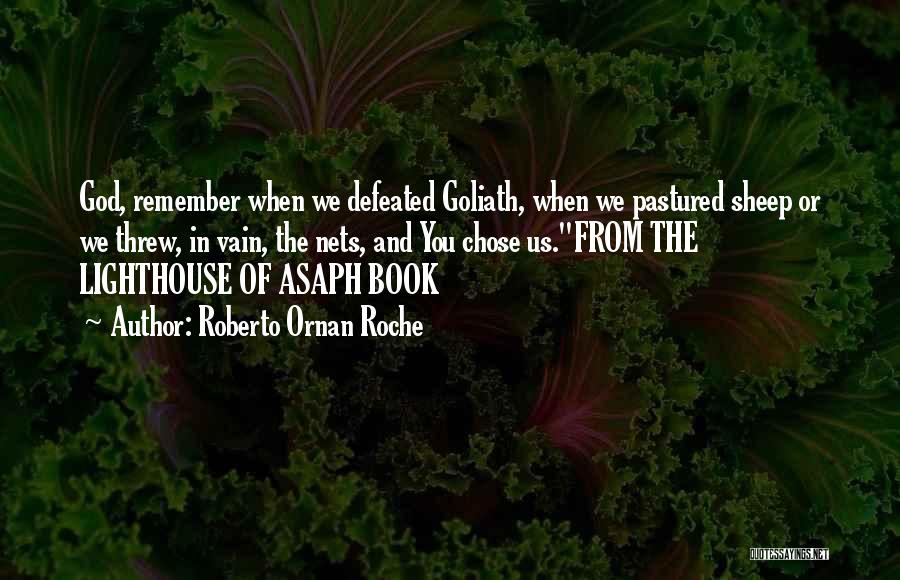 Roberto Ornan Roche Quotes: God, Remember When We Defeated Goliath, When We Pastured Sheep Or We Threw, In Vain, The Nets, And You Chose