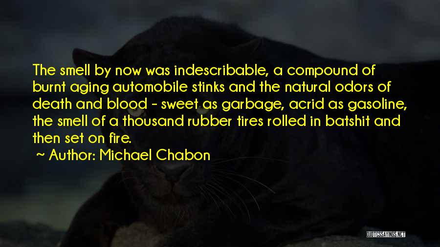 Michael Chabon Quotes: The Smell By Now Was Indescribable, A Compound Of Burnt Aging Automobile Stinks And The Natural Odors Of Death And