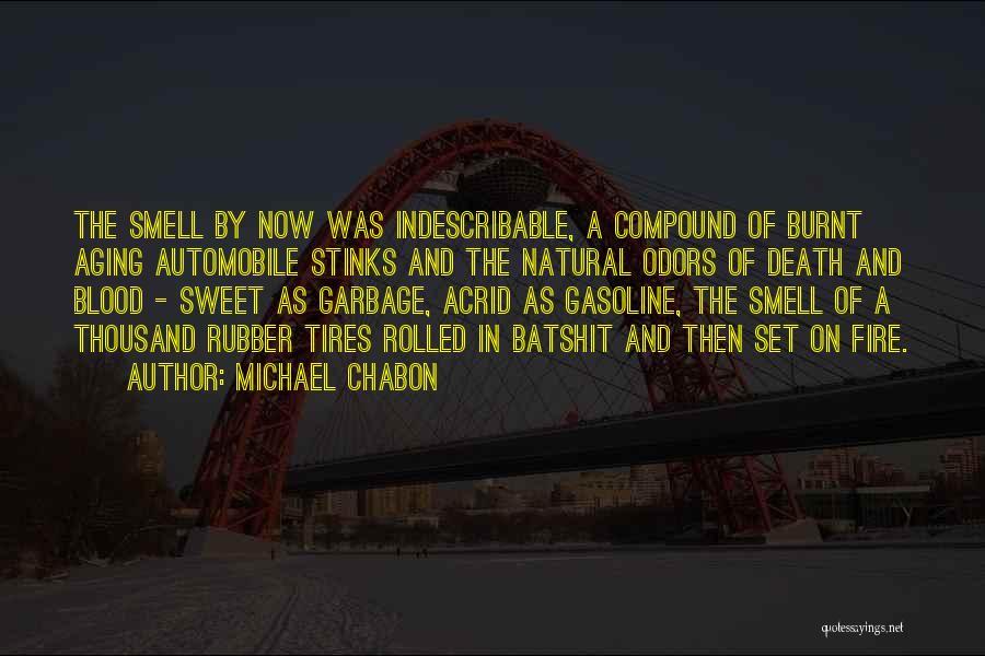 Michael Chabon Quotes: The Smell By Now Was Indescribable, A Compound Of Burnt Aging Automobile Stinks And The Natural Odors Of Death And
