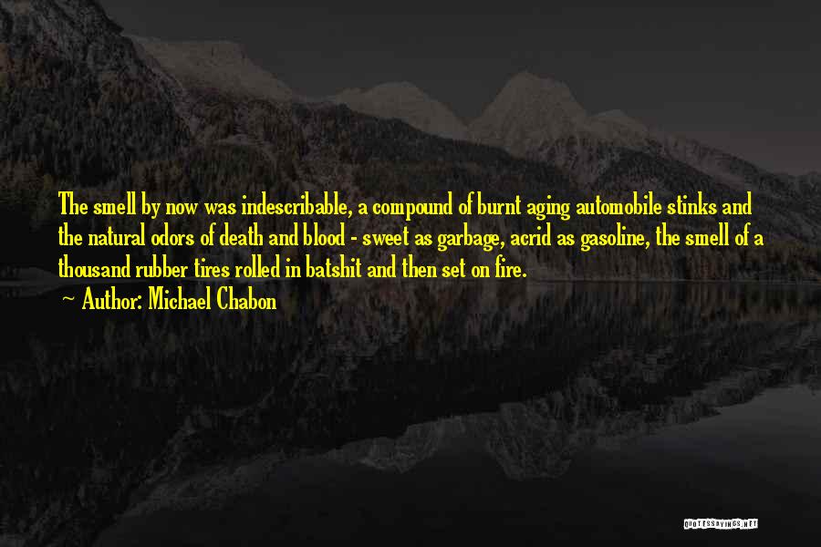 Michael Chabon Quotes: The Smell By Now Was Indescribable, A Compound Of Burnt Aging Automobile Stinks And The Natural Odors Of Death And