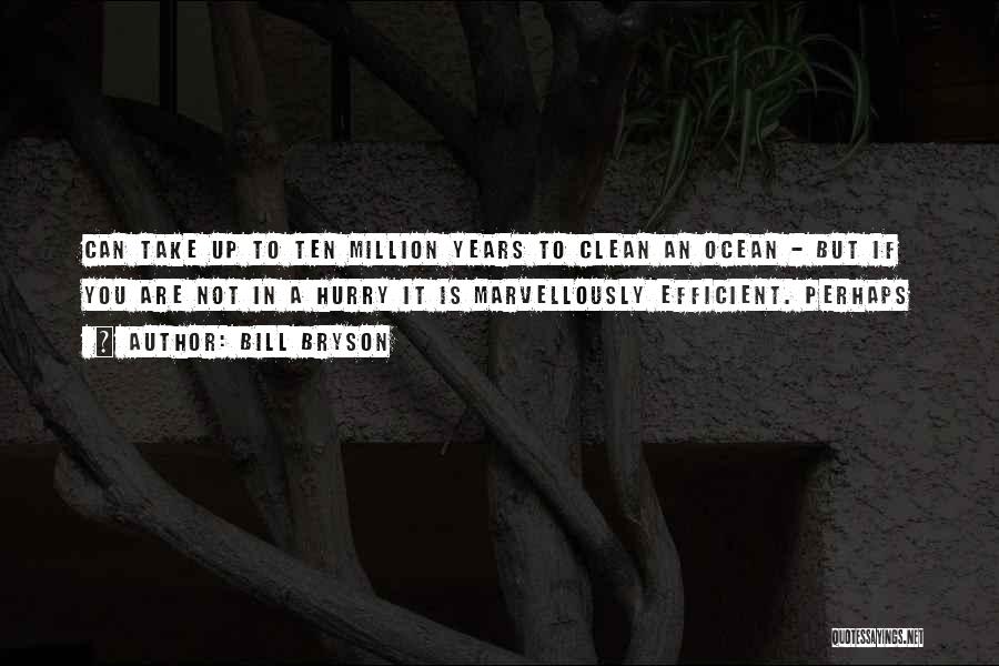 Bill Bryson Quotes: Can Take Up To Ten Million Years To Clean An Ocean - But If You Are Not In A Hurry