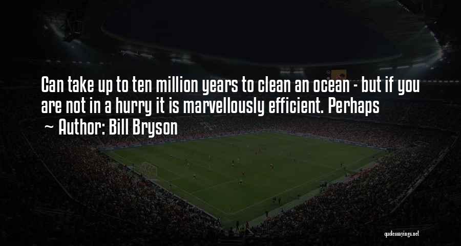 Bill Bryson Quotes: Can Take Up To Ten Million Years To Clean An Ocean - But If You Are Not In A Hurry