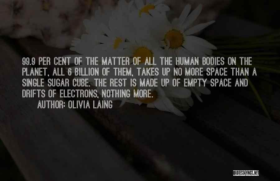 Olivia Laing Quotes: 99.9 Per Cent Of The Matter Of All The Human Bodies On The Planet, All 6 Billion Of Them, Takes