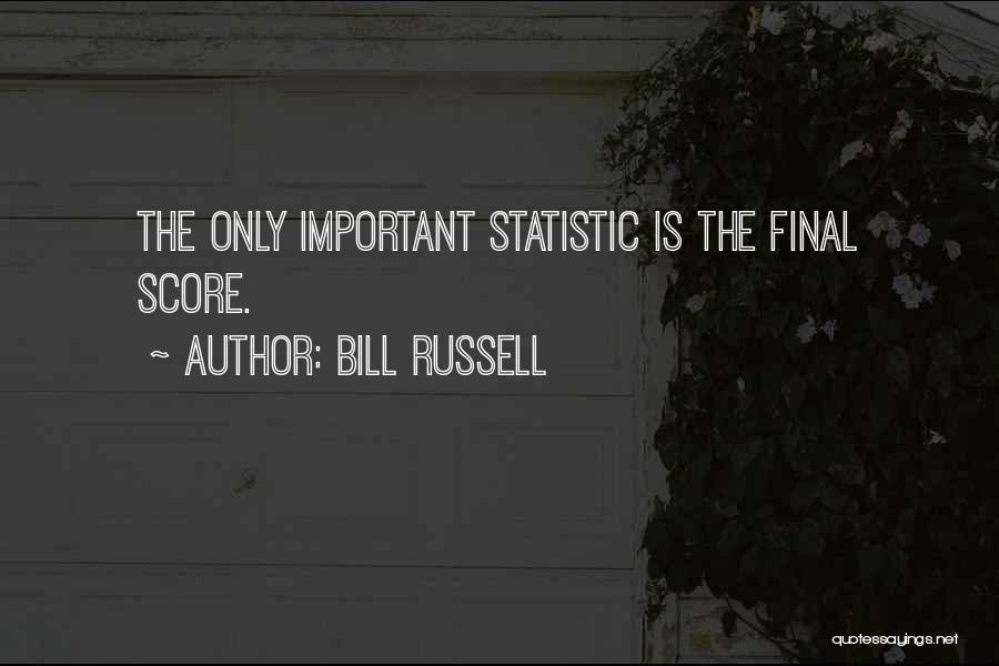 Bill Russell Quotes: The Only Important Statistic Is The Final Score.