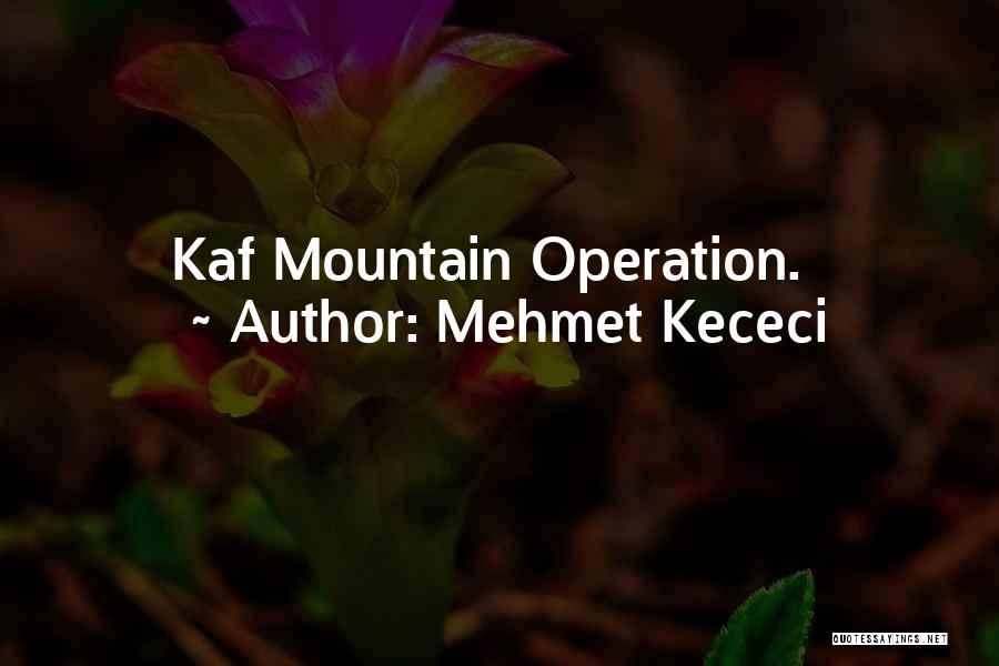 Mehmet Kececi Quotes: Kaf Mountain Operation.