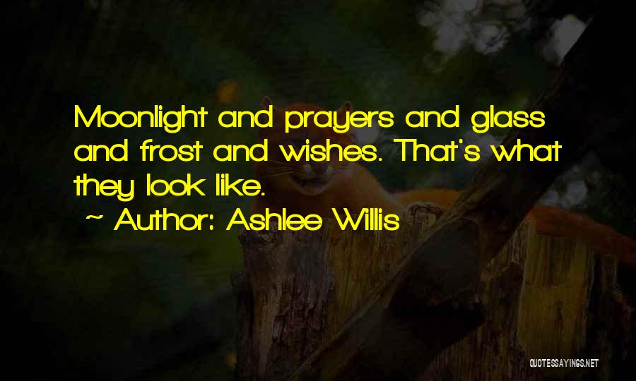 Ashlee Willis Quotes: Moonlight And Prayers And Glass And Frost And Wishes. That's What They Look Like.
