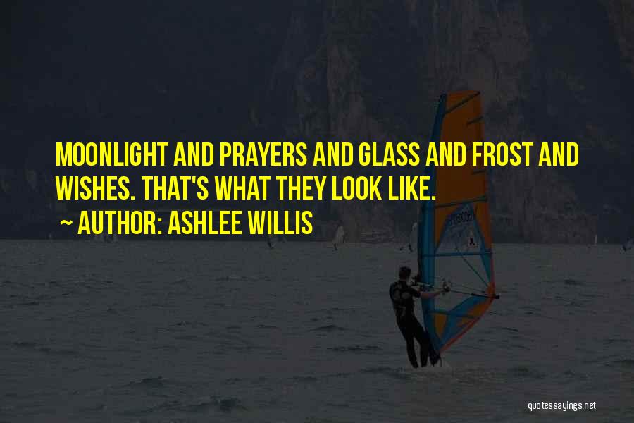 Ashlee Willis Quotes: Moonlight And Prayers And Glass And Frost And Wishes. That's What They Look Like.