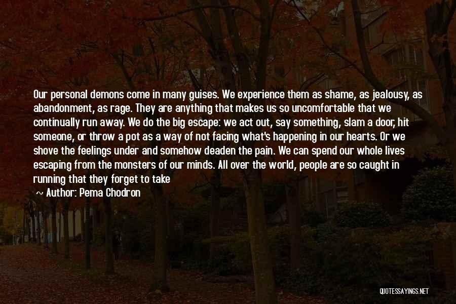 Pema Chodron Quotes: Our Personal Demons Come In Many Guises. We Experience Them As Shame, As Jealousy, As Abandonment, As Rage. They Are