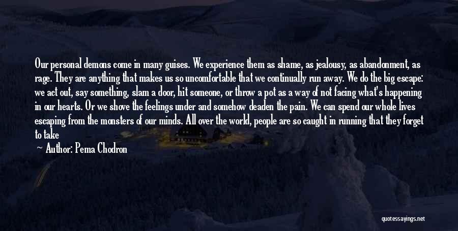 Pema Chodron Quotes: Our Personal Demons Come In Many Guises. We Experience Them As Shame, As Jealousy, As Abandonment, As Rage. They Are