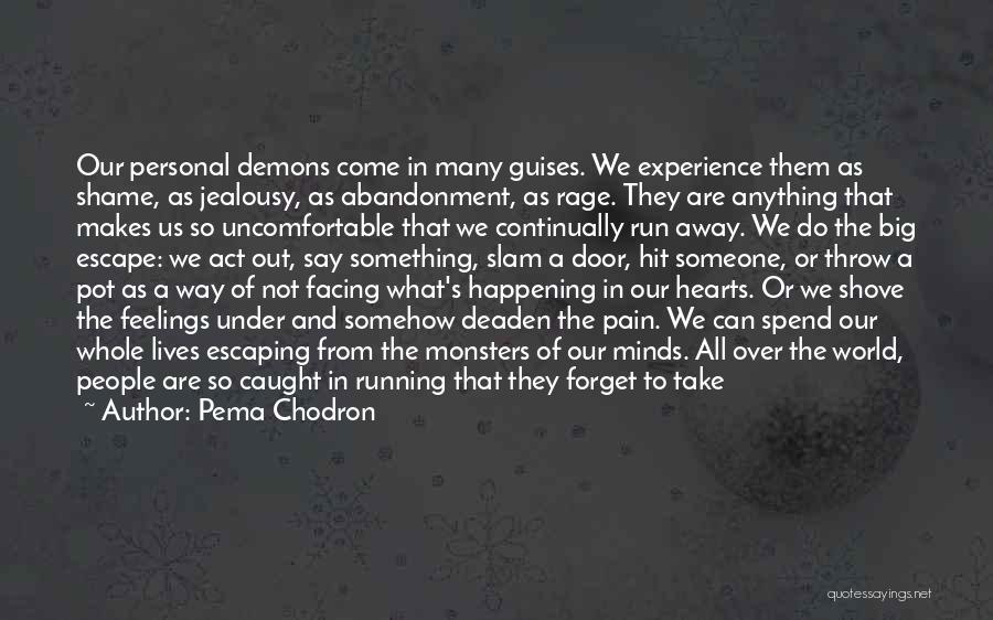 Pema Chodron Quotes: Our Personal Demons Come In Many Guises. We Experience Them As Shame, As Jealousy, As Abandonment, As Rage. They Are