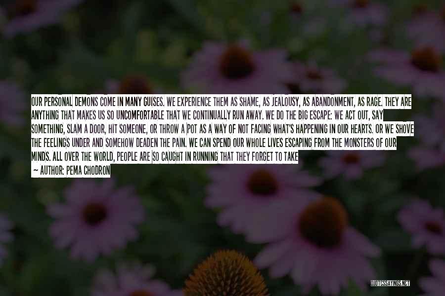Pema Chodron Quotes: Our Personal Demons Come In Many Guises. We Experience Them As Shame, As Jealousy, As Abandonment, As Rage. They Are