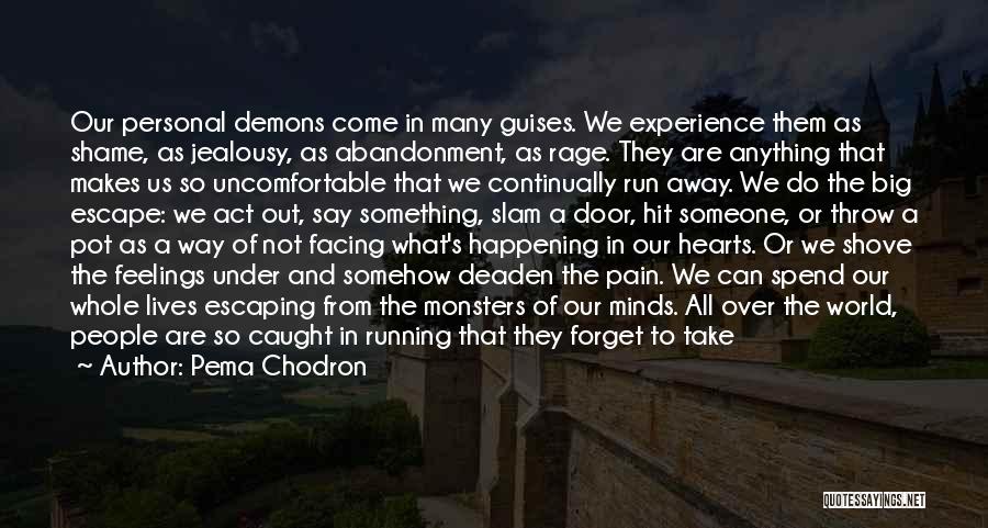 Pema Chodron Quotes: Our Personal Demons Come In Many Guises. We Experience Them As Shame, As Jealousy, As Abandonment, As Rage. They Are