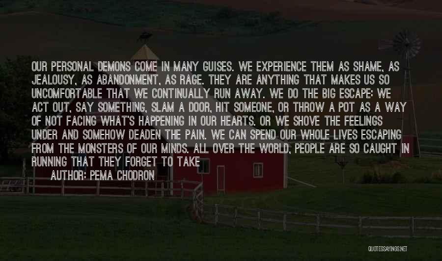Pema Chodron Quotes: Our Personal Demons Come In Many Guises. We Experience Them As Shame, As Jealousy, As Abandonment, As Rage. They Are