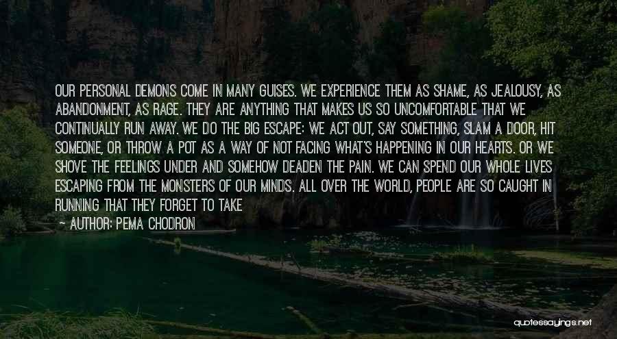 Pema Chodron Quotes: Our Personal Demons Come In Many Guises. We Experience Them As Shame, As Jealousy, As Abandonment, As Rage. They Are