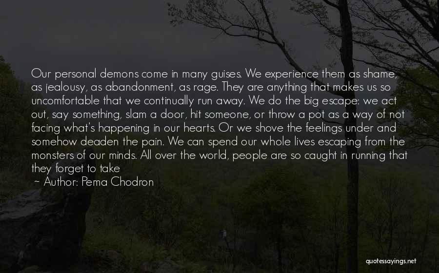 Pema Chodron Quotes: Our Personal Demons Come In Many Guises. We Experience Them As Shame, As Jealousy, As Abandonment, As Rage. They Are