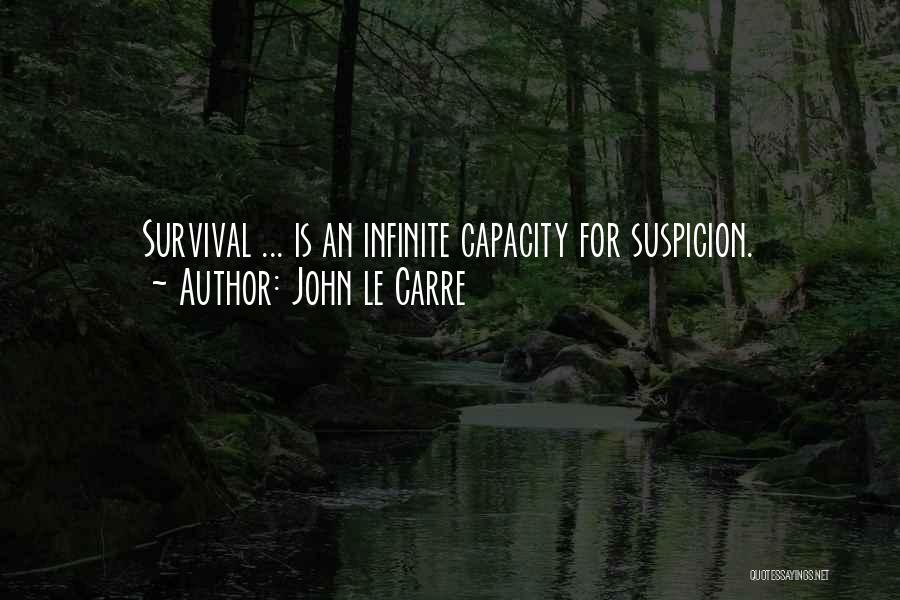 John Le Carre Quotes: Survival ... Is An Infinite Capacity For Suspicion.