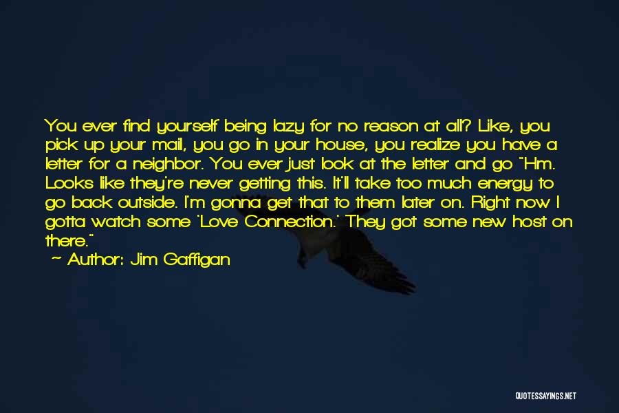 Jim Gaffigan Quotes: You Ever Find Yourself Being Lazy For No Reason At All? Like, You Pick Up Your Mail, You Go In