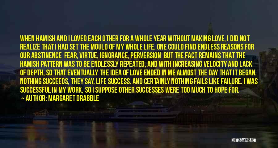 Margaret Drabble Quotes: When Hamish And I Loved Each Other For A Whole Year Without Making Love, I Did Not Realize That I