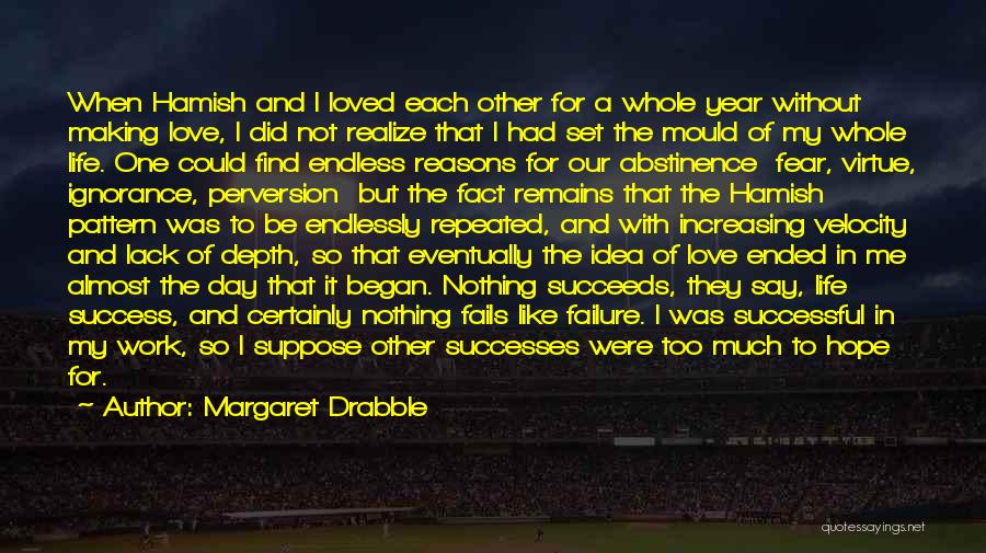 Margaret Drabble Quotes: When Hamish And I Loved Each Other For A Whole Year Without Making Love, I Did Not Realize That I