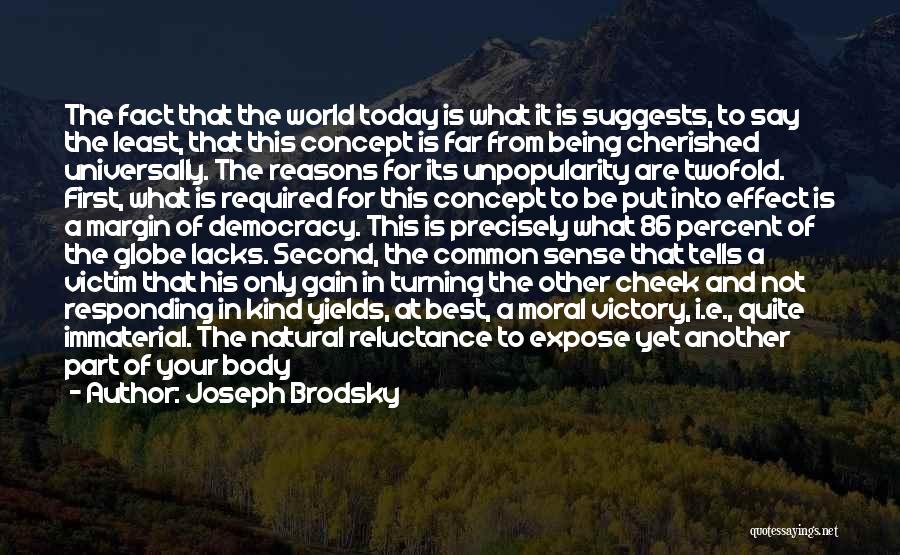 Joseph Brodsky Quotes: The Fact That The World Today Is What It Is Suggests, To Say The Least, That This Concept Is Far