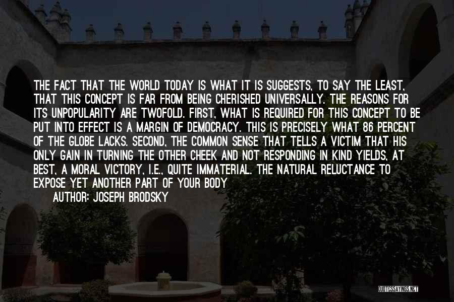 Joseph Brodsky Quotes: The Fact That The World Today Is What It Is Suggests, To Say The Least, That This Concept Is Far