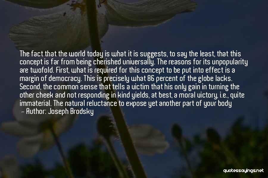 Joseph Brodsky Quotes: The Fact That The World Today Is What It Is Suggests, To Say The Least, That This Concept Is Far