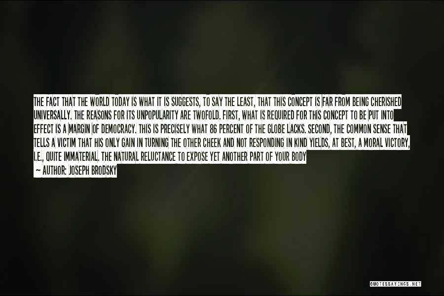 Joseph Brodsky Quotes: The Fact That The World Today Is What It Is Suggests, To Say The Least, That This Concept Is Far