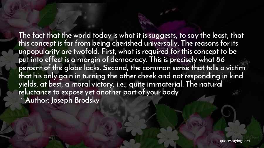 Joseph Brodsky Quotes: The Fact That The World Today Is What It Is Suggests, To Say The Least, That This Concept Is Far