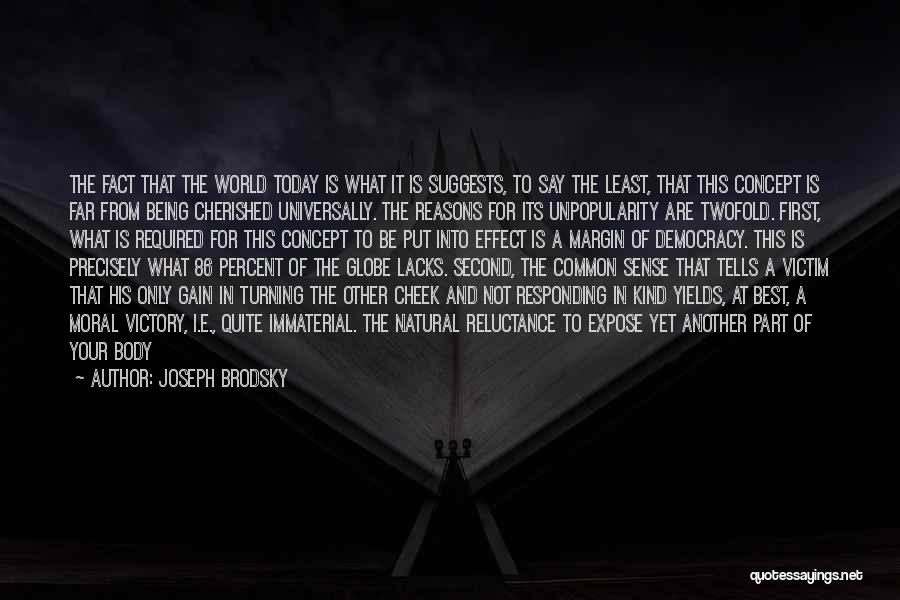 Joseph Brodsky Quotes: The Fact That The World Today Is What It Is Suggests, To Say The Least, That This Concept Is Far