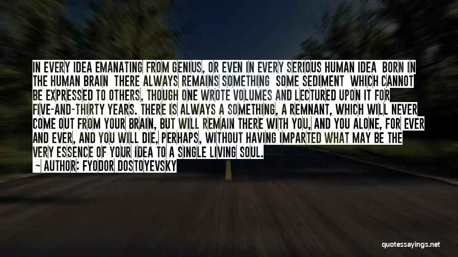 Fyodor Dostoyevsky Quotes: In Every Idea Emanating From Genius, Or Even In Every Serious Human Idea Born In The Human Brain There Always