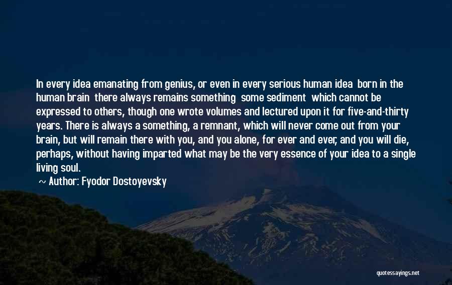 Fyodor Dostoyevsky Quotes: In Every Idea Emanating From Genius, Or Even In Every Serious Human Idea Born In The Human Brain There Always