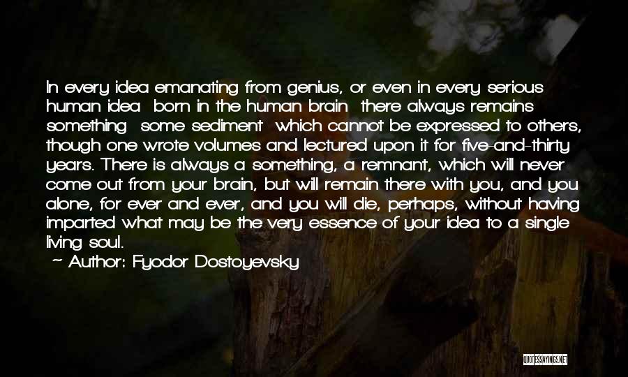 Fyodor Dostoyevsky Quotes: In Every Idea Emanating From Genius, Or Even In Every Serious Human Idea Born In The Human Brain There Always