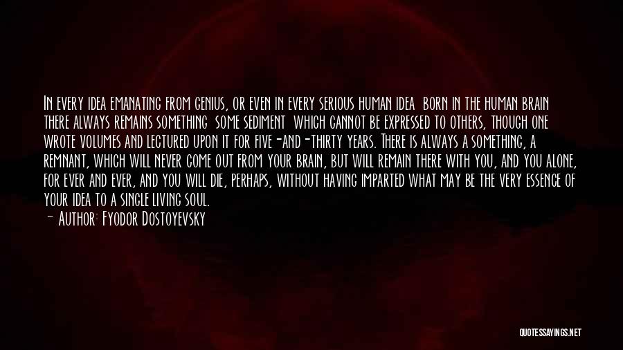 Fyodor Dostoyevsky Quotes: In Every Idea Emanating From Genius, Or Even In Every Serious Human Idea Born In The Human Brain There Always