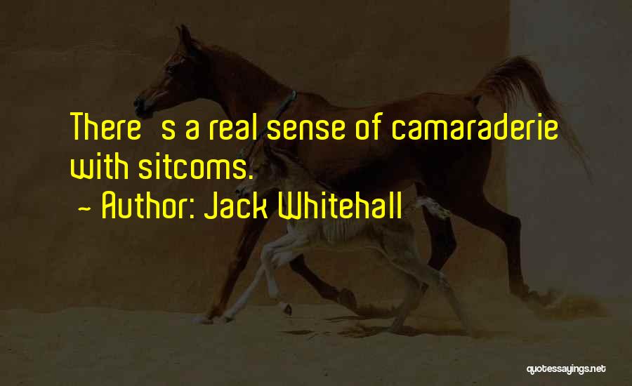Jack Whitehall Quotes: There's A Real Sense Of Camaraderie With Sitcoms.