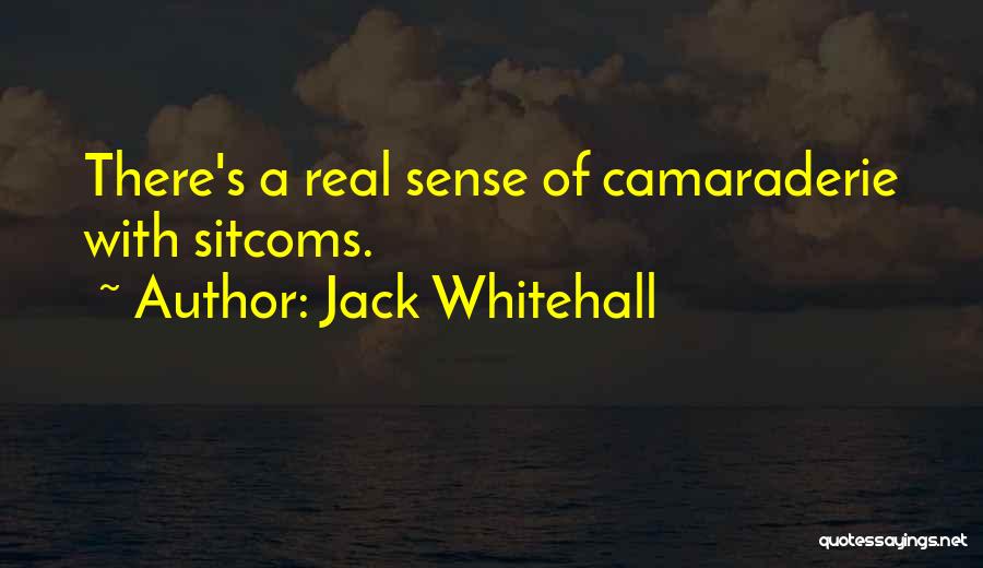 Jack Whitehall Quotes: There's A Real Sense Of Camaraderie With Sitcoms.