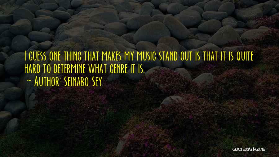 Seinabo Sey Quotes: I Guess One Thing That Makes My Music Stand Out Is That It Is Quite Hard To Determine What Genre