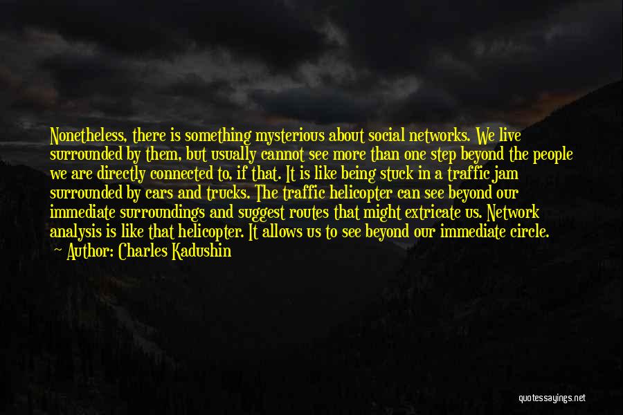 Charles Kadushin Quotes: Nonetheless, There Is Something Mysterious About Social Networks. We Live Surrounded By Them, But Usually Cannot See More Than One