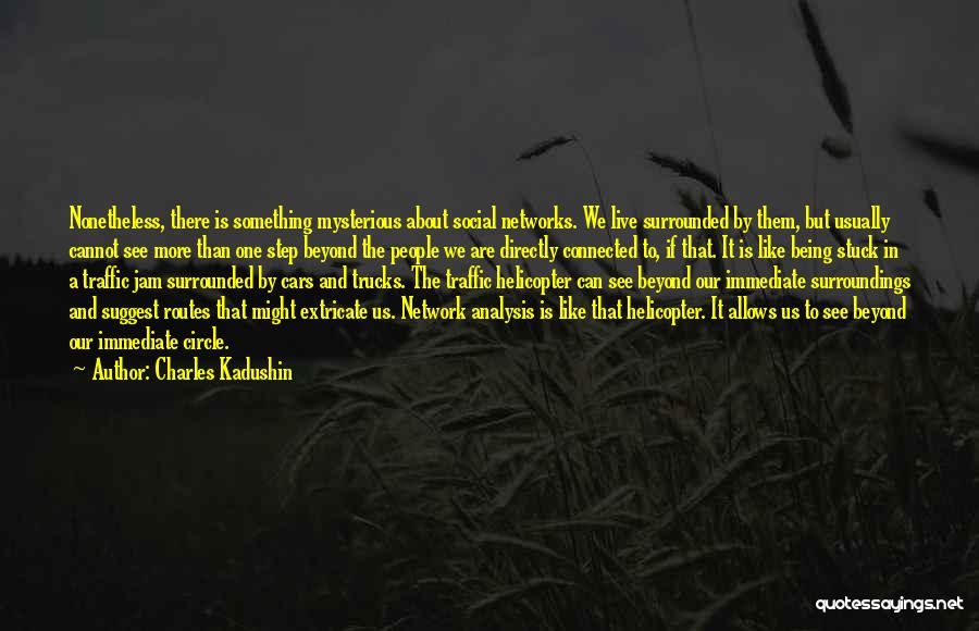 Charles Kadushin Quotes: Nonetheless, There Is Something Mysterious About Social Networks. We Live Surrounded By Them, But Usually Cannot See More Than One