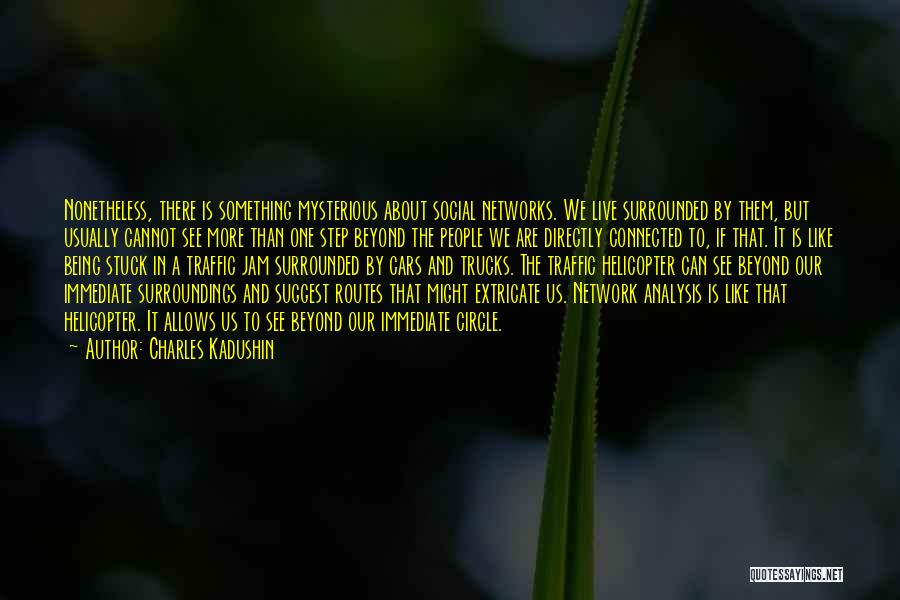 Charles Kadushin Quotes: Nonetheless, There Is Something Mysterious About Social Networks. We Live Surrounded By Them, But Usually Cannot See More Than One