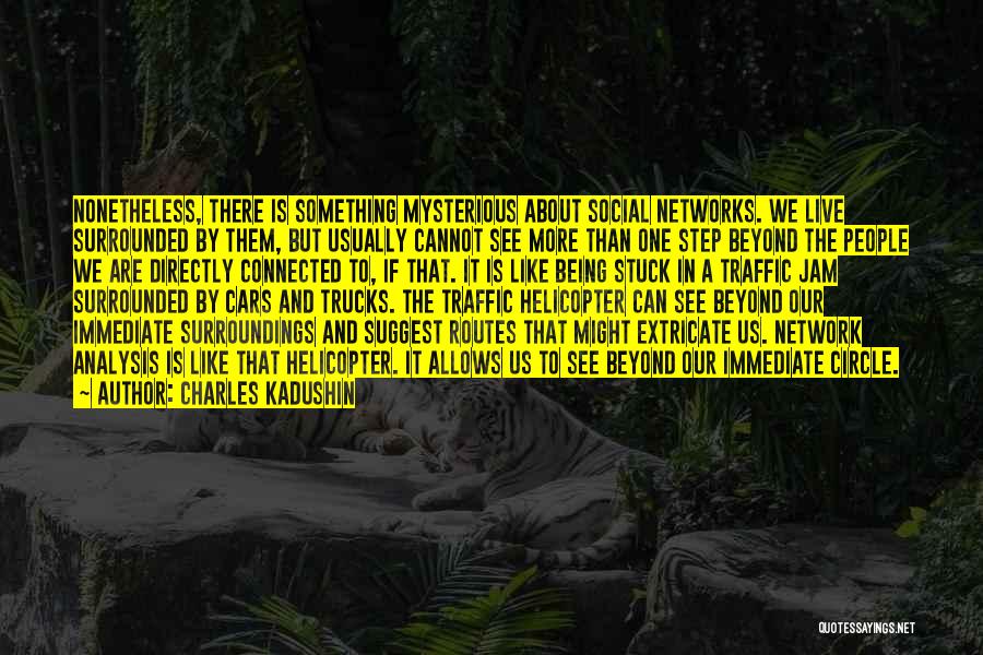 Charles Kadushin Quotes: Nonetheless, There Is Something Mysterious About Social Networks. We Live Surrounded By Them, But Usually Cannot See More Than One