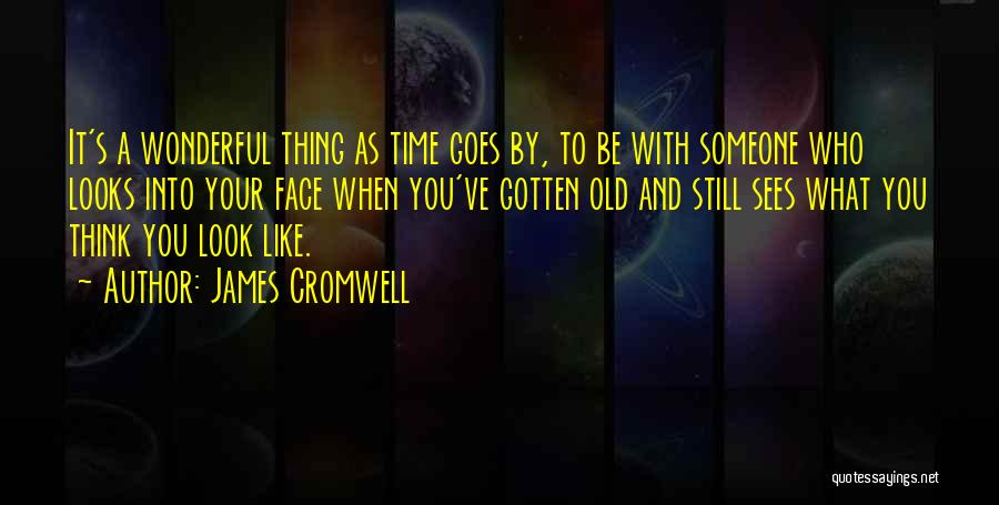 James Cromwell Quotes: It's A Wonderful Thing As Time Goes By, To Be With Someone Who Looks Into Your Face When You've Gotten
