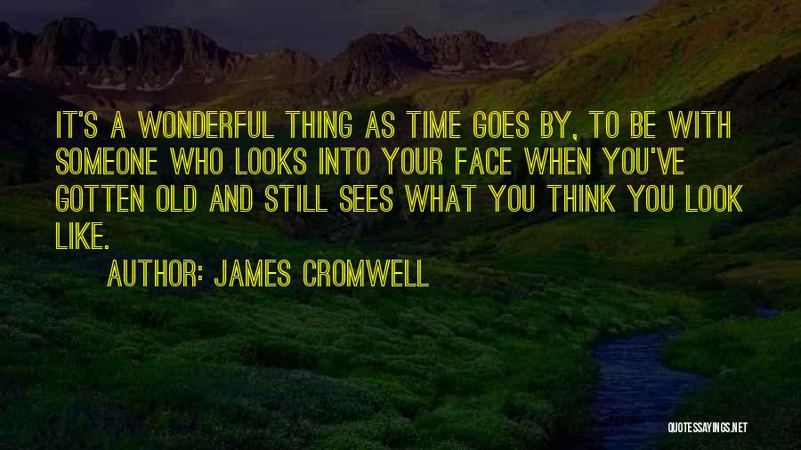 James Cromwell Quotes: It's A Wonderful Thing As Time Goes By, To Be With Someone Who Looks Into Your Face When You've Gotten
