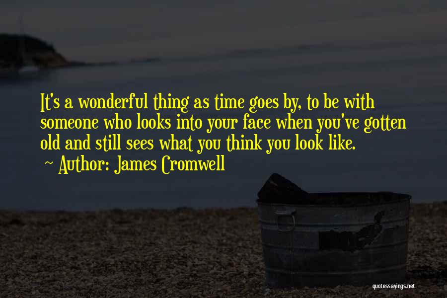 James Cromwell Quotes: It's A Wonderful Thing As Time Goes By, To Be With Someone Who Looks Into Your Face When You've Gotten