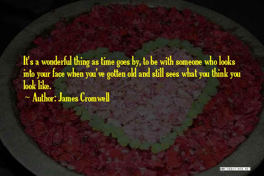 James Cromwell Quotes: It's A Wonderful Thing As Time Goes By, To Be With Someone Who Looks Into Your Face When You've Gotten