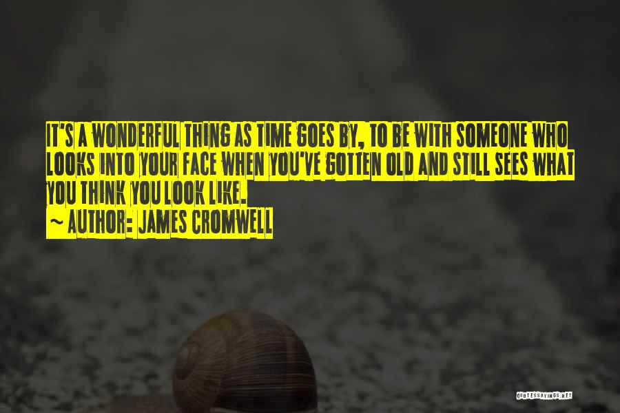 James Cromwell Quotes: It's A Wonderful Thing As Time Goes By, To Be With Someone Who Looks Into Your Face When You've Gotten