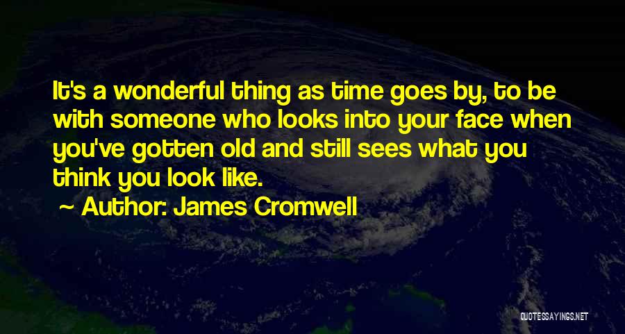 James Cromwell Quotes: It's A Wonderful Thing As Time Goes By, To Be With Someone Who Looks Into Your Face When You've Gotten